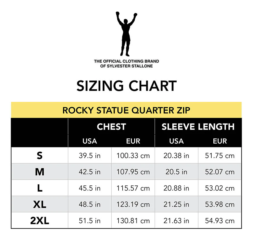 Rocky Statue Black Quarter Zip Up - Image 3