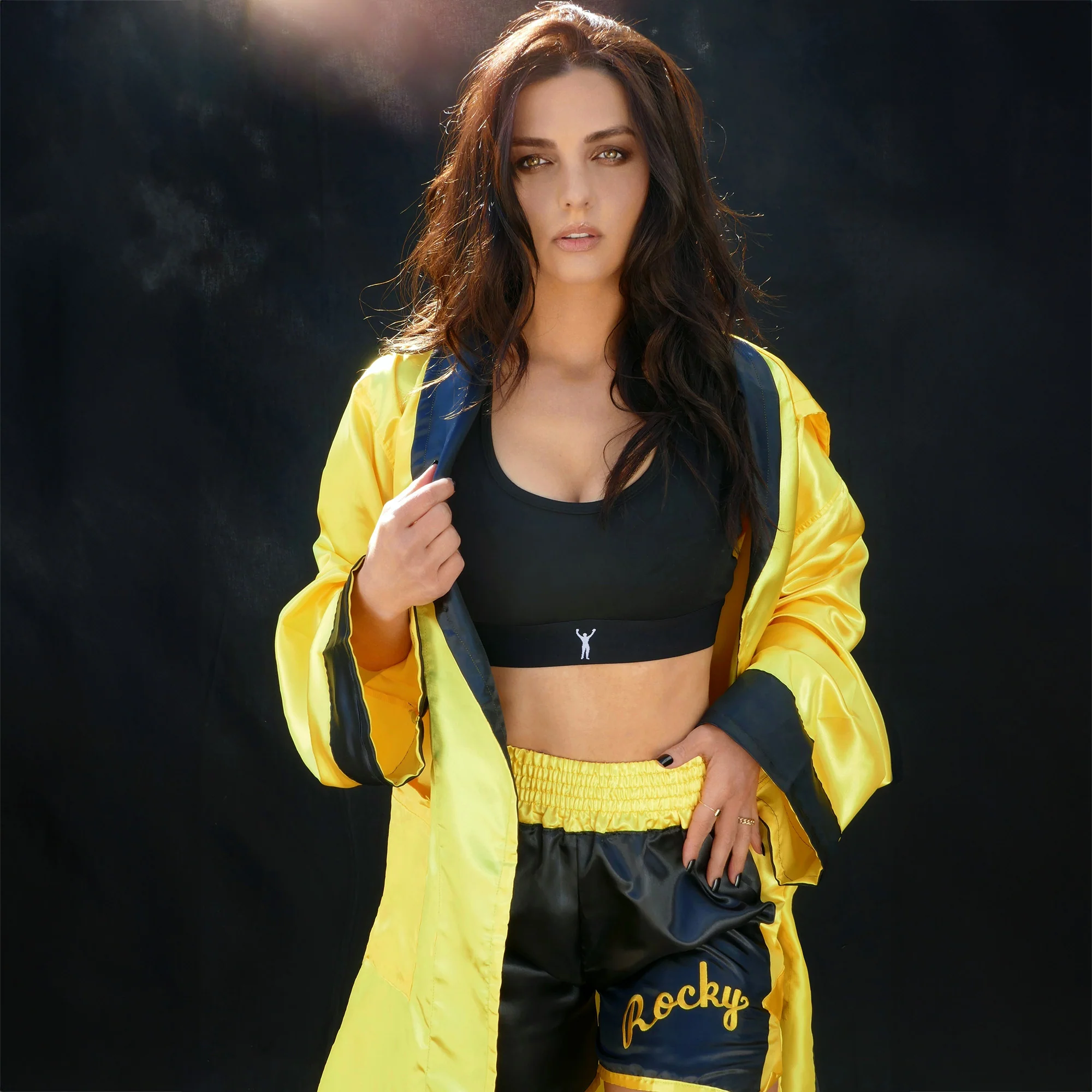 Rocky Statue Black Sports Bra - Image 3