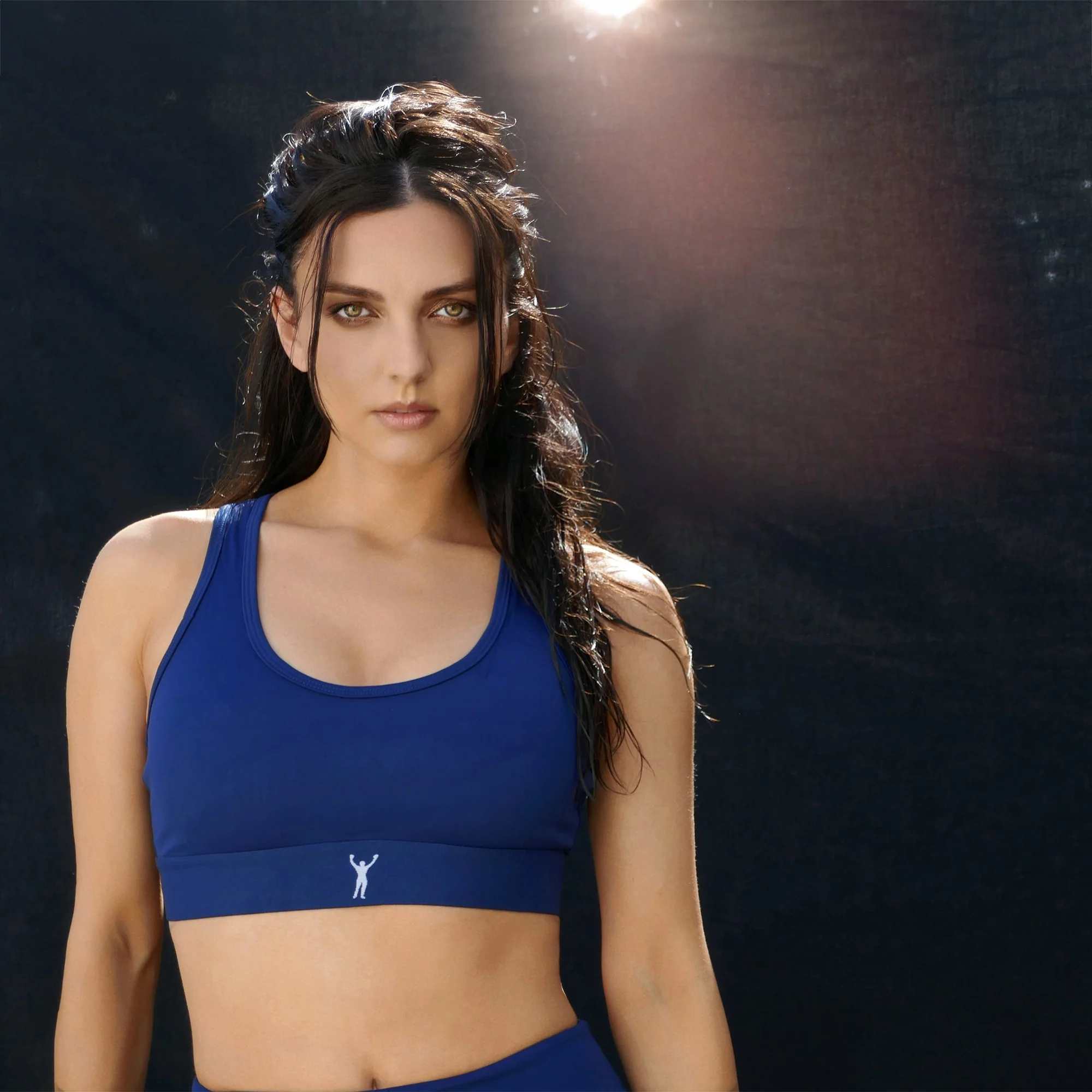 Rocky Statue Blue Sports Bra - Image 3