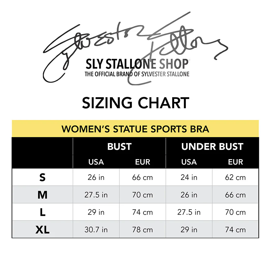 Rocky Statue White Sports Bra - Image 2
